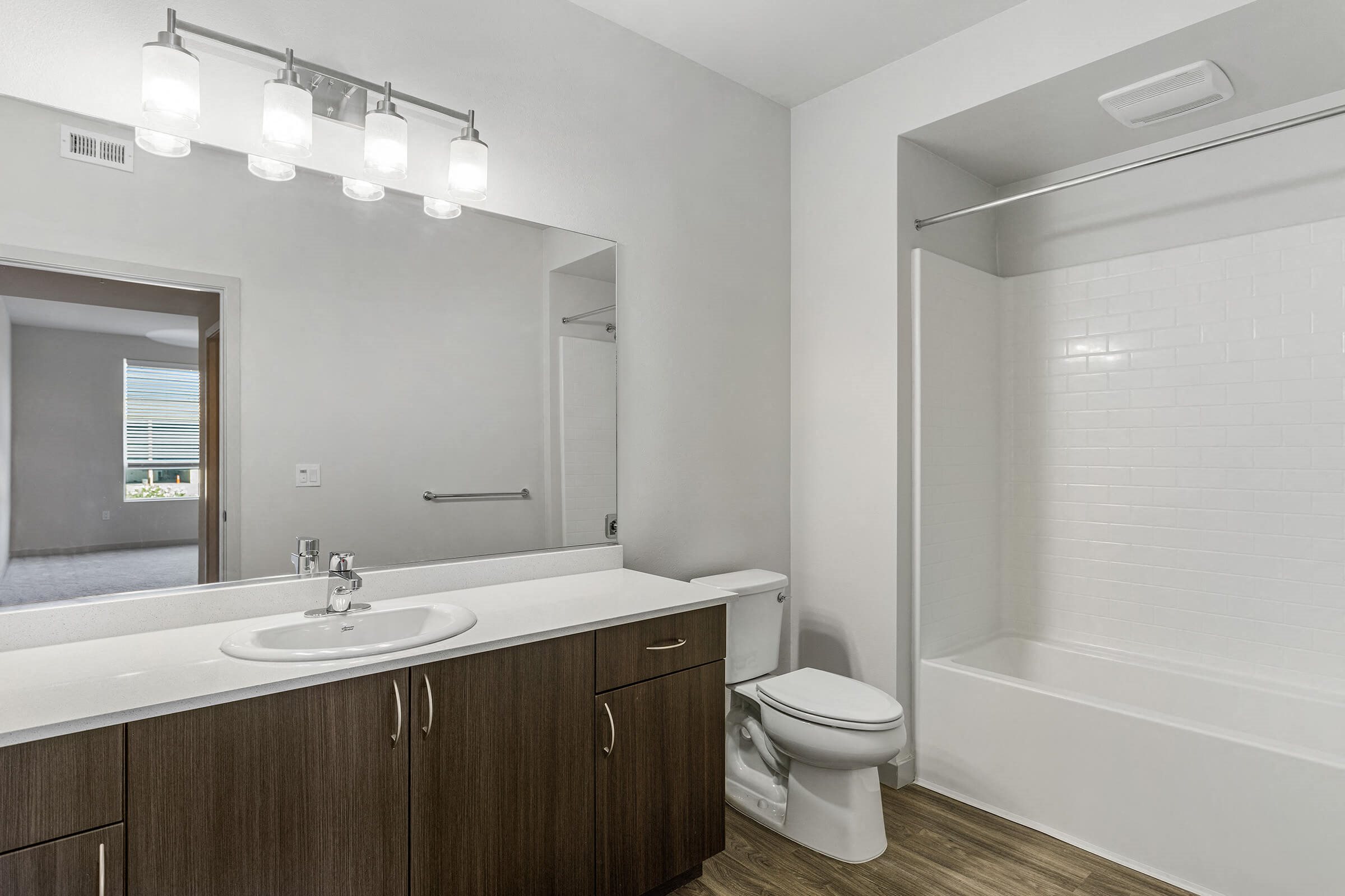 Vacant Bathroom at GEO Apartment in Fremont CA